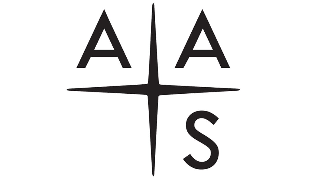 The AAS logo in the shape of a square.